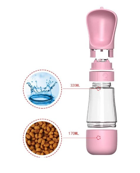 PawNest 2-in-1 Travel Water Bottle